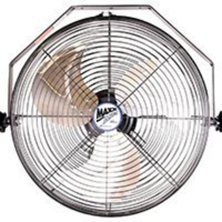 MAXX AIR HVWM 18 Wall-Mount Fan, 3-Speed, 1350 cfm Low, 1400 cfm Medium, 1450 cfm High, 120 V, Black/Mill HVWM 18